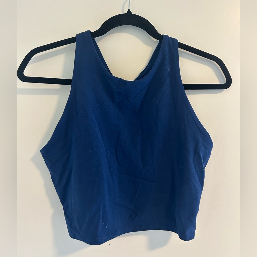 Athleta high neck cropped tank top